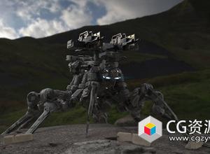 ZBrush+Substance战斗机器人机甲完整制作视频教程