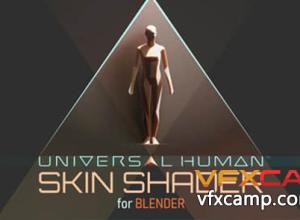 Blender真实皮肤材质着色器+贴图素材 Universal Human Skin Shader V1.0