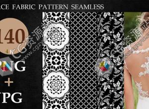 140种无缝蕾丝面料图案纹理贴图素材-vol 5