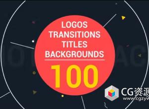AE模板-100组图形过渡文字元素MG动画 2D Motion Animation Pack