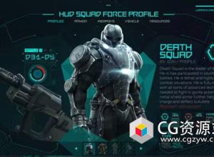 AE模板-科技感HUD元素多用途游戏模板 Hud Multipurpose Game