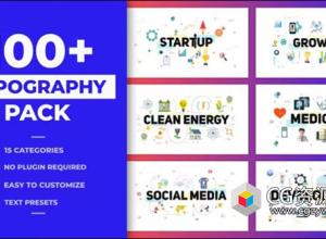 AE模板-100个文字排版场景动画 100 Typography Scenes Pack