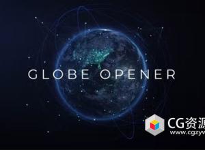 AE模板-科技感星球场景地球片头 Globe Opener