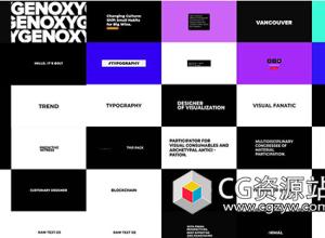 AE模板-105种动感文字标题排版字幕动画 Basic Typography Pack