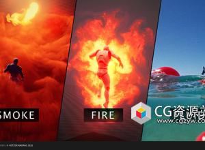 Unreal Engine流体模拟云烟火水沙子和树叶 FluidNinja LIVE V1.7