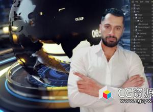 C4D+AE制作三维新闻包装片头教程+英文字幕