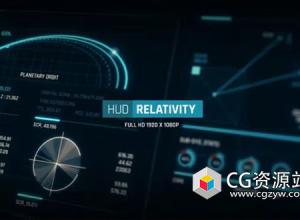 AE模板-科技感HUD元素UI界面动画 HUD – Relativity