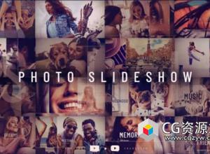 AE模板-照片幻灯片切割分屏相册开场 Photo Slideshow