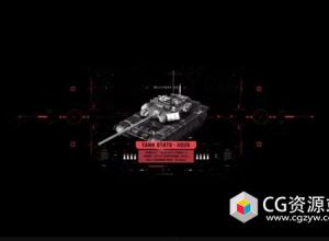 AE模板-科技感HUD赛博朋克军事元素包装动画 Cyberpunk Military