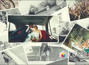 AE模板-优雅家庭相册快速回忆照片开场 Memories Photo Slideshow