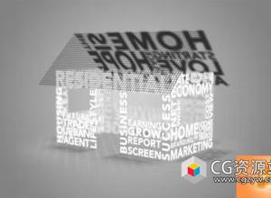AE模板-文字排版房地产宣传动画 Real Estate Animated Typography Template