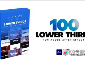 AE模板-100组4K时尚文字标题字幕条动画 100 Lower Thirds