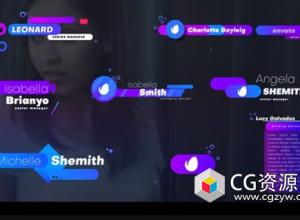 AE模板-创意动感人名字幕条文字标题动画 Creative and Dynamic Lower Thirds