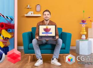 C4D Redshift渲染器抽象图形建模动画视频教程