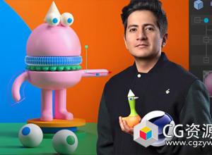 C4D三维卡通角色实例建模教程 英文字幕