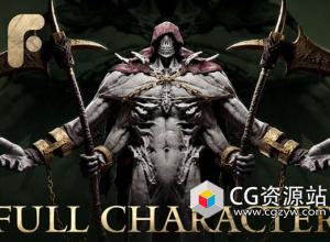 ZBrush镰刀恶魔魂类游戏角色建模教程+中英文字幕