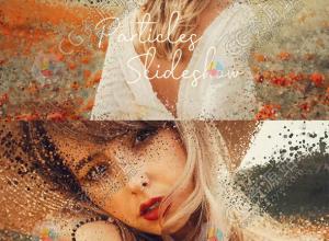 AE模板-唯美优雅圆形粒子汇聚图片展示开场片头