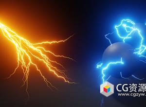 Blender插件闪电特效生成器 Lightning Bolts Generator V3.2