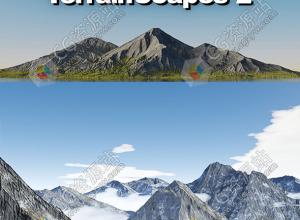 Blender自然天空环境地形景观生成插件 TerrainScapes V2.0
