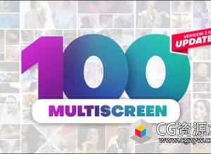 FCPX插件-100个动态分屏网格排列组合时尚视频布局预设