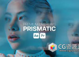 AE/PR模板-高级叠加棱柱棱镜折射视觉效果 Premium Overlays Prismatic