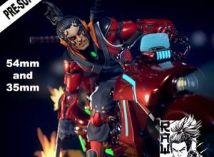 游戏角色3D打印模型 Cyberpunk BikerTakeshi