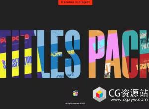 FCPX插件-8组文字标题排版动画 Titles Pack