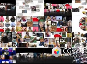 FCPX插件-38种多屏视频墙大屏幕轮播背景展示动画