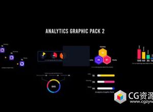 PR模板-6种信息图表分析图形包2 Analytics Graphic Pack 2