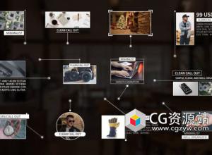 AE模板-12种标注呼出指示线照片视频动画 Photo or Video Call-Out
