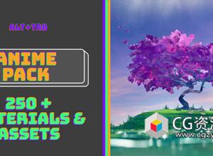 250+卡通动漫着色器模型材质Blender预设