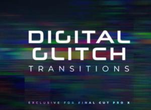 FCPX插件-30个毛刺故障失真色彩分离视频转场过渡预设