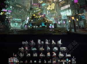 赛博朋克城市街道设施建筑3D模型 C4D/MAX/Maya/Blender/Houdini/Unreal/FBX/OBJ