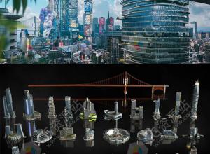 旧金山现代城市建筑楼房3D模型 C4D/Blender/FBX/OBJ/Maya/MAX/Unity/Unreal