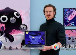 C4D有趣卡通角色设计制作视频教程+中英文字幕