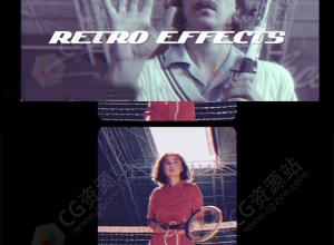 FCPX插件-20组VHS复古老电影边框视频特效预设