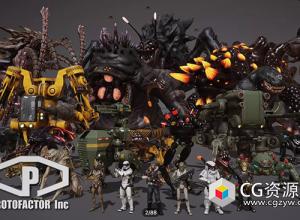 Unity科幻机器人机甲外星生物资源包