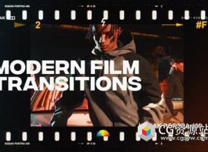AE模板-电影胶片视频转场 Film Modern Transitions