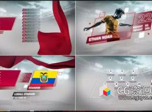 AE模板-体育赛事足球运动球员介绍 Soccer Package - Qatar 2022