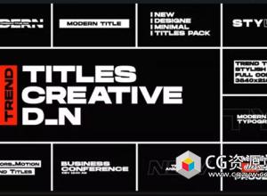 FCPX插件-11组4K创意时尚文字标题进出动画 Minimal Titles