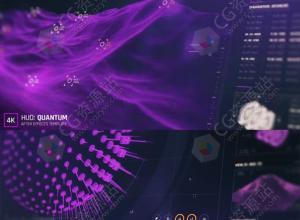 AE模板-160+科技感数据图形HUD操作界面UI复杂元素动画