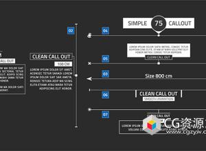 AE模板-7组目标尺寸标注标题动画 Target Size Call-Out