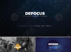 FCPX插件-22种带有真实镜头模糊文字标题字幕动画