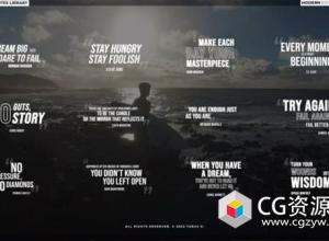 FCPX插件-12组创意粗体时尚文字引用大标题错字排版动画 Kinetic Quotes Titles