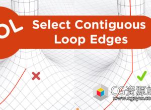 Blender循环边选择插件 Qol Tools: Select Contiguous Loop Edges 1.0.8