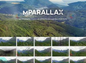 FCPX插件-50种视差效果三维图形切割视频特效预设