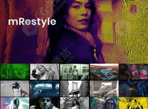 FCPX插件-50组复古信号损坏毛刺监控录像梦幻卡通像素化视频特效预设