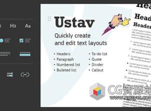 文本布局排版设计动画AE脚本 Ustav V1.0.1