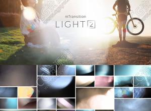 FCPX插件-50组唯美发光过渡光效叠加视频转场预设