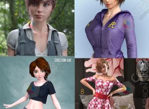 Daz 3D各类角色3D模型合集2023年度2月第一波